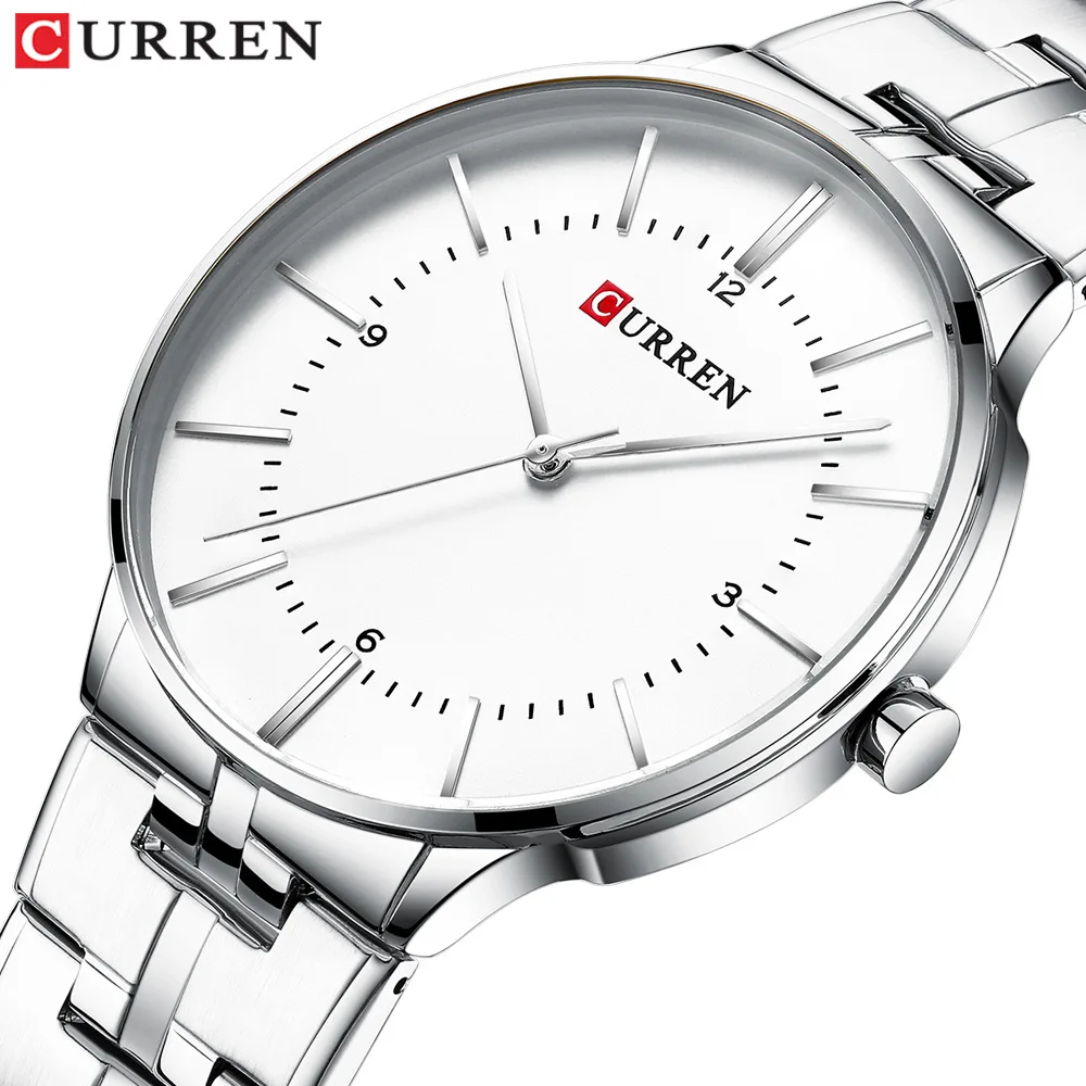 CURREN 8321 Men's Watch Steel Strip Quartz Watch Waterproof Casual Simple Business Wristwatch for Male