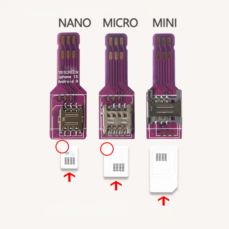 FPV SIM Card Adapter SIM Card Reader Nano SIM Nano For IPhone 5/6/7/8/X Android Phone Connector Adapter Moble Phone Accessories