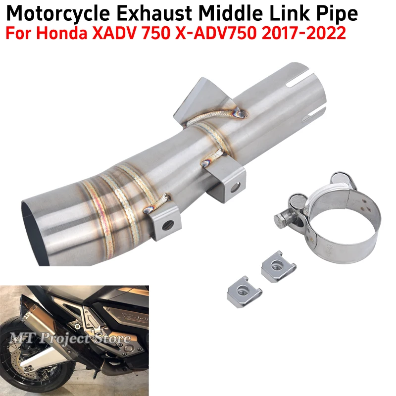 

Slip On For Honda X-ADV 750 X ADV750 ADV 2017 - 2023 Motorcycle Exhaust System Escape Stainless Steel 51mm Middle Link Pipe