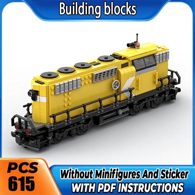 MOC Premium Building Blocks Heavy Cargo Train Model DIY Assemble Bricks High Precision Collectible Toy Holiday Christma Gift