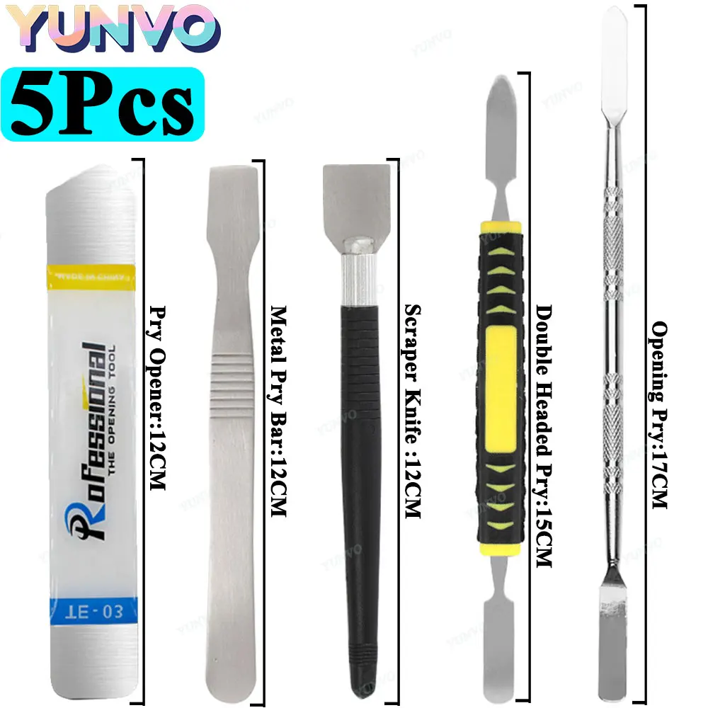 Mobile Phone Repair Tools Kit Disassembly Blades Pry Opening Tool Metal Crowbar Disassemble Kit Phone Spatula Hand Tools Set image 6