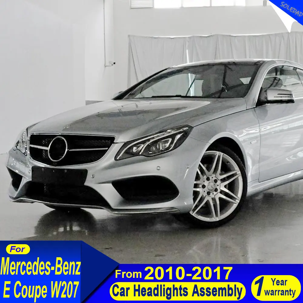

Автомобильные светодиодные фары для Benz E-Class Coupe W207 2010-2017, обновленные светодиодные лазерные линзы, головные передние фары, дневные ходовые огни