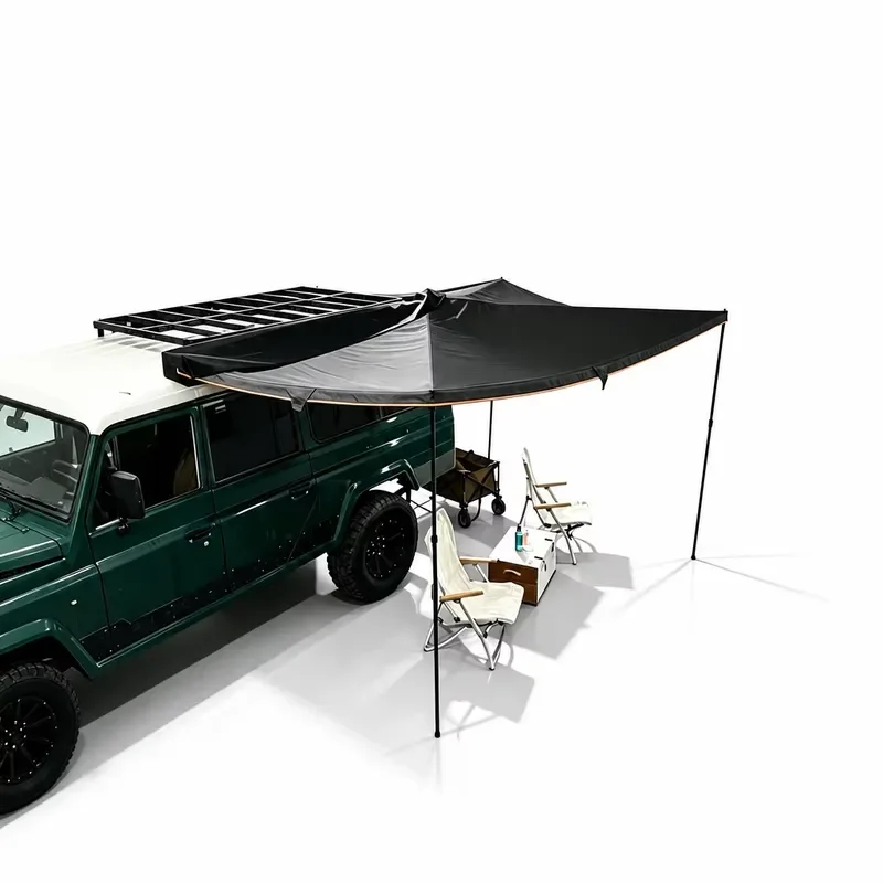 Portable Manual Car Side Awning Tent with Aluminum Alloy Support Pole for Camping