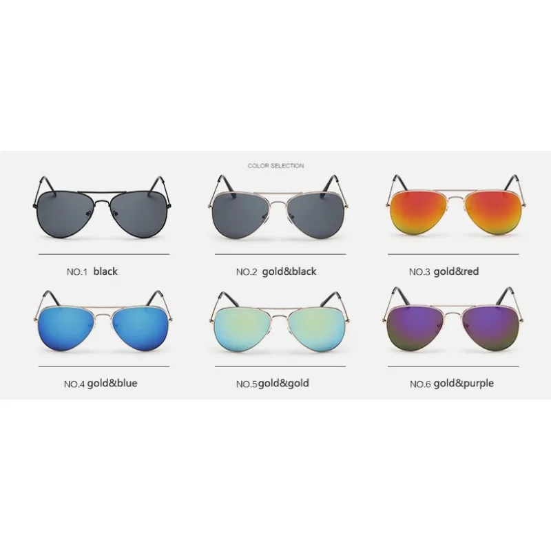 Aviator Sunglasses Men Pilot Glasses Brand Women Black Sea Sunglasses