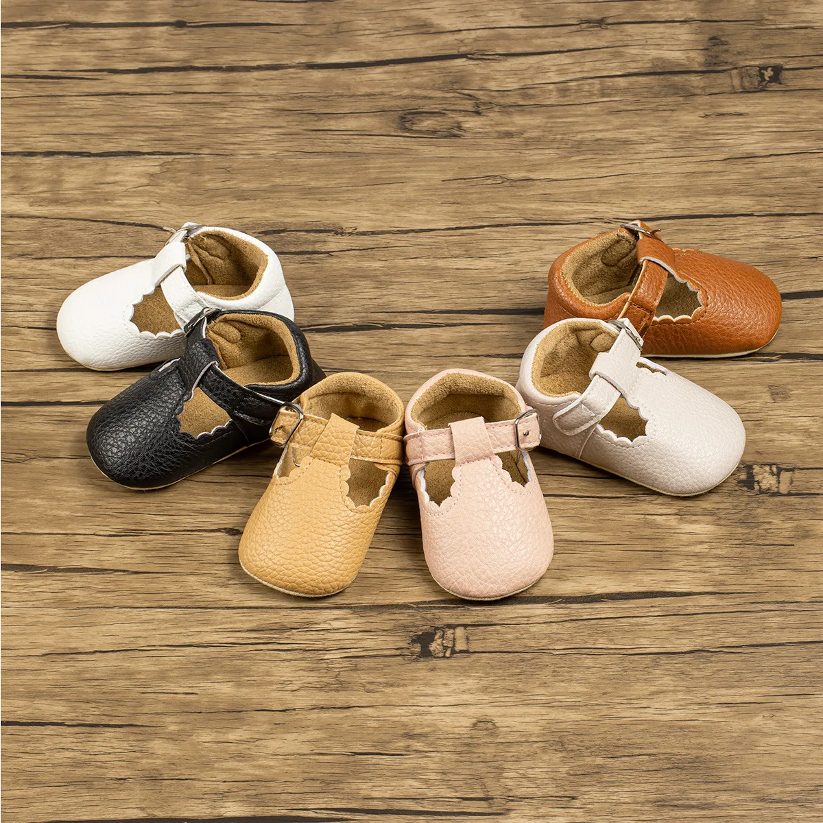 

Vintage Baby Shoes Newborn Infant Boy Girl Prewalker Classical PU Soft Anti-slip Toddler Crib Crawl Shoes Moccasins