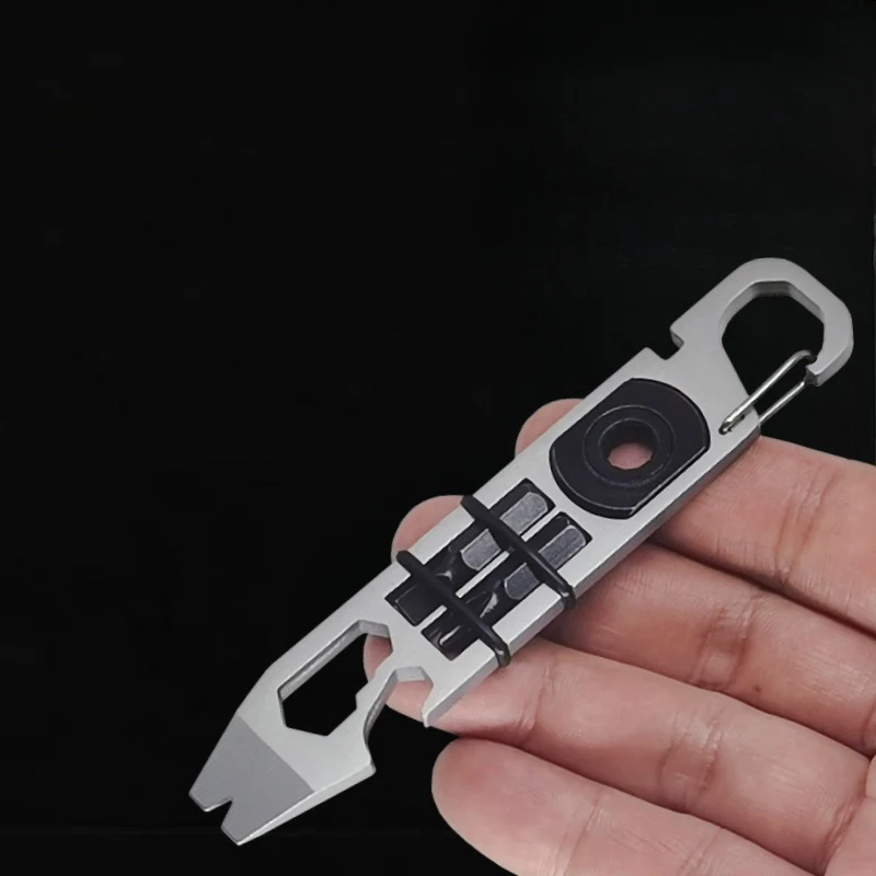 Outdoor Stainless Steel Camping Gear Ratchet Screwdriver Pocket Pry Bar With Wrench Bottle Opener EDC Multifunctional Tool