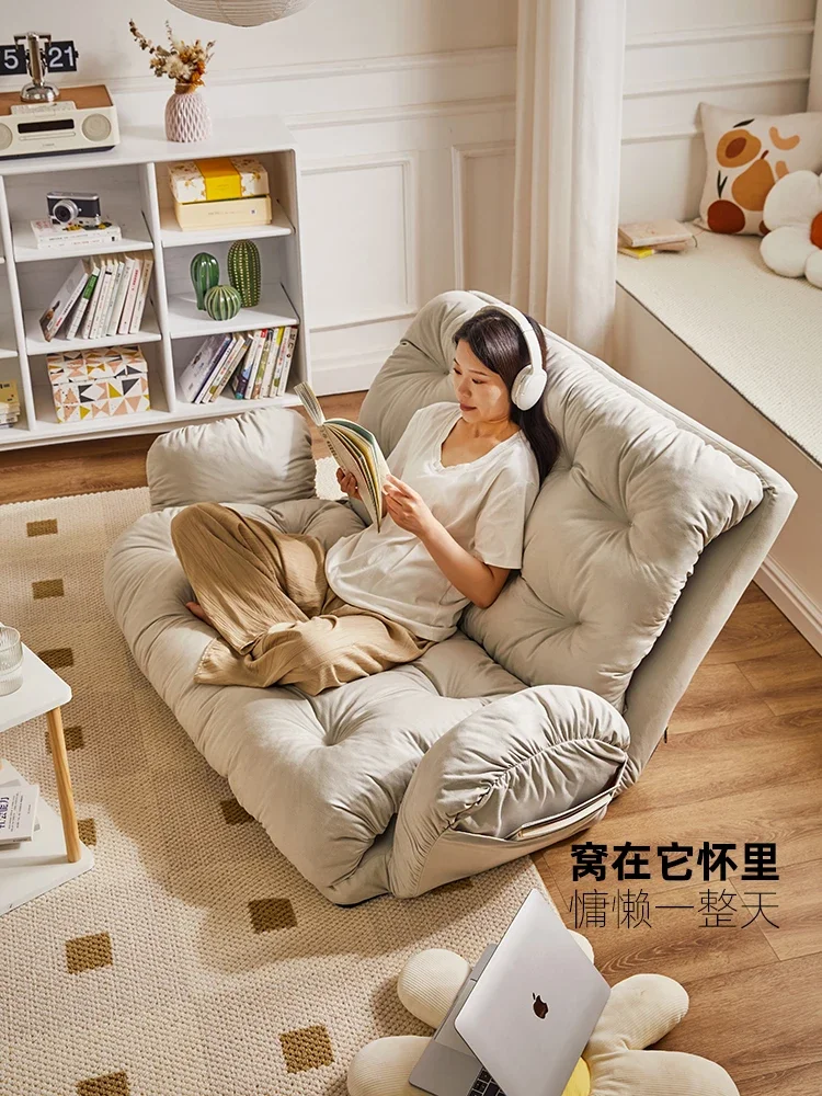 Bay window chair lazy sofa balcony living room double sofa bed small recliner tatami lounge chair can lie down.