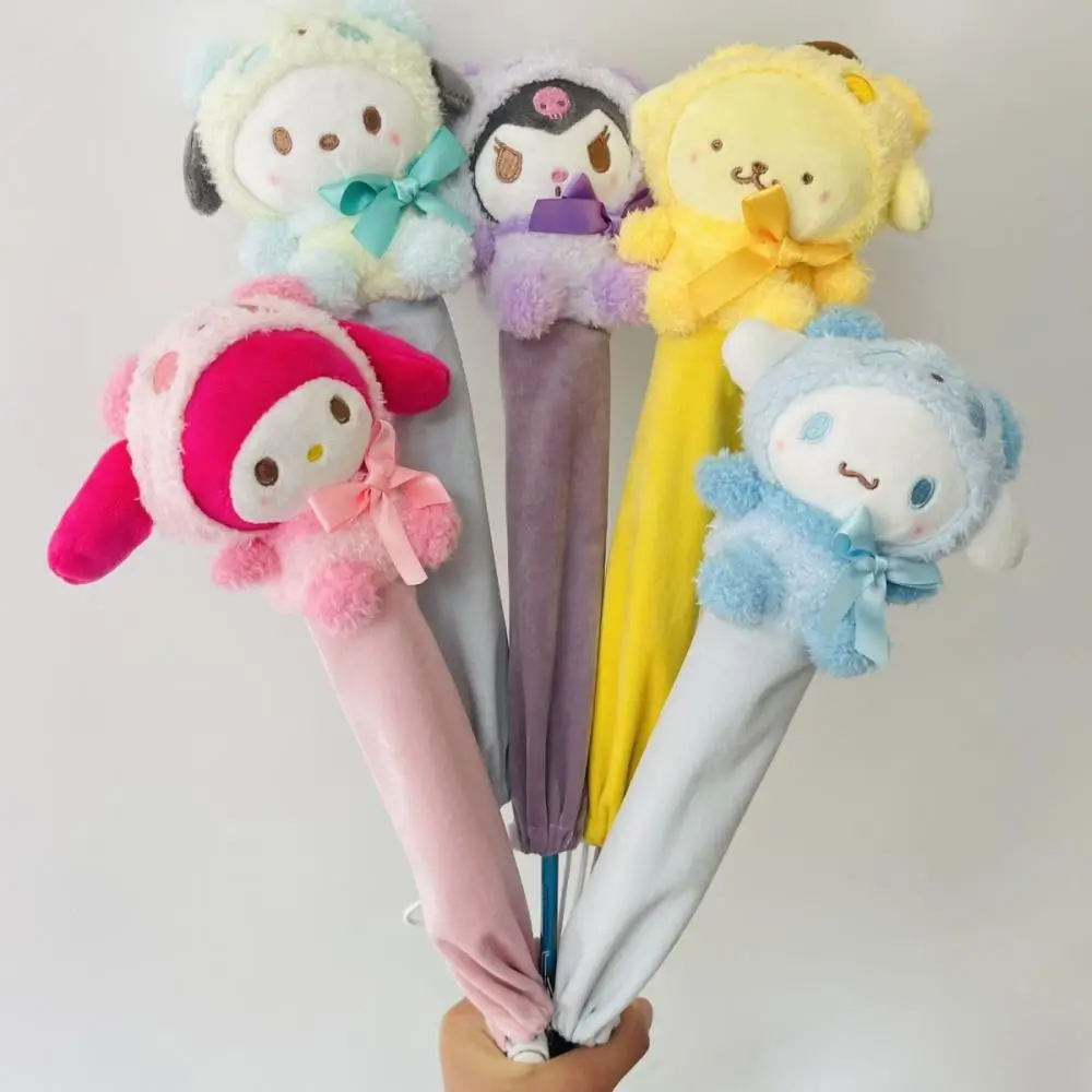 Cinnamoroll Kuromi Pompompurin Pochacco My Melody Sanrio Plush Diy Badminton Racket Handle Cover Anime Plush Toys for Girl Gift