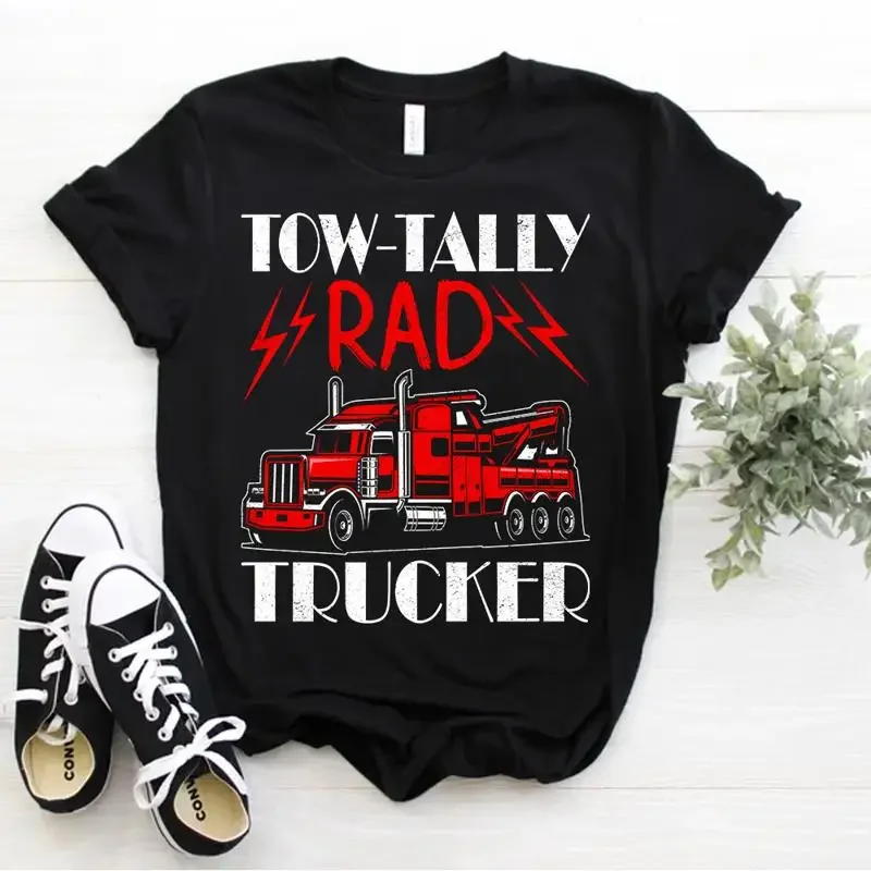 Towing Wrecker Funny Tow Truck Driver Tow tally Rad Trucker T Shirt Size S 5xl