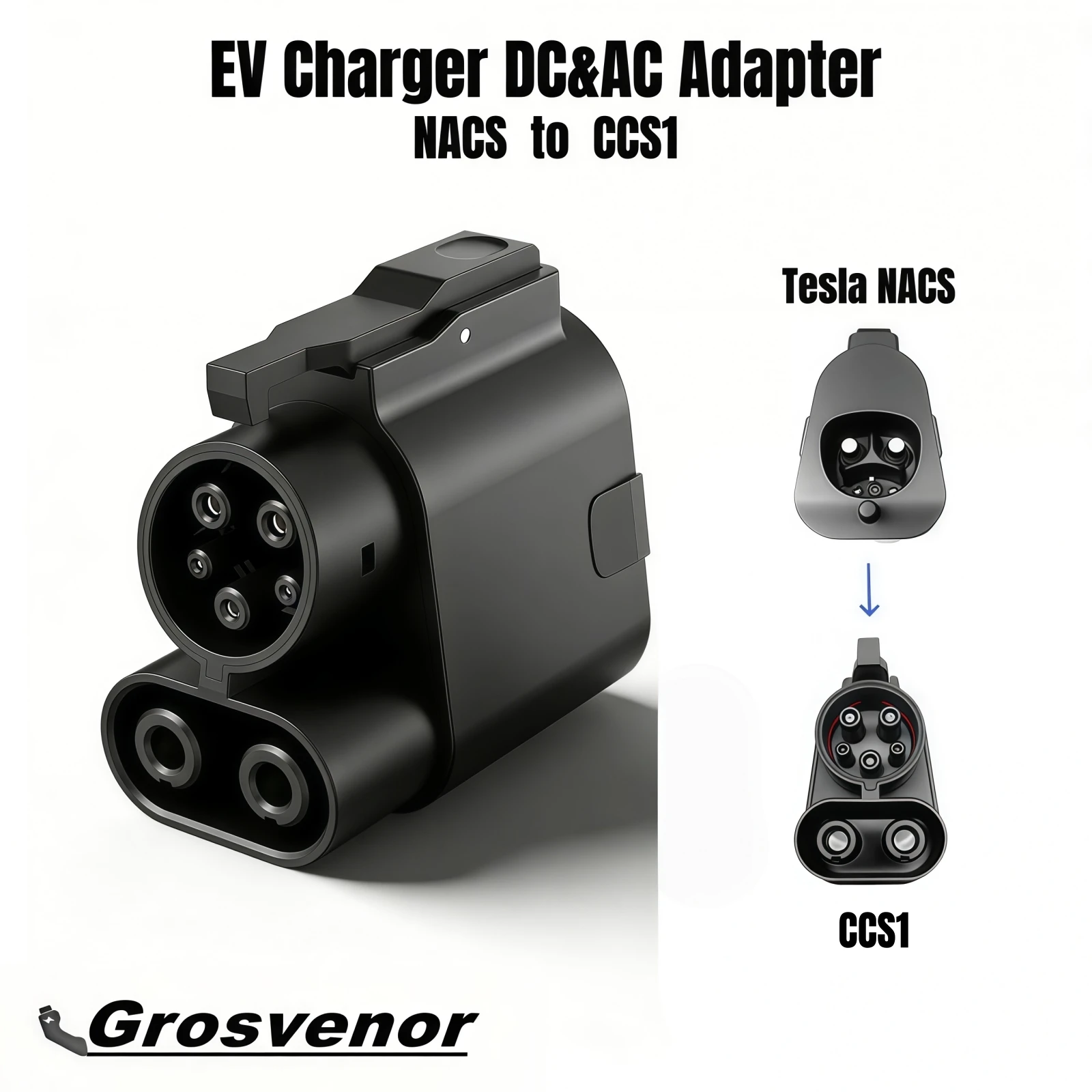 

EV Charger DC Adapter TS to CCS1 1000V Electric Vehicle Convertor NACS to CCS1 EV Charging Station COMBO Converter