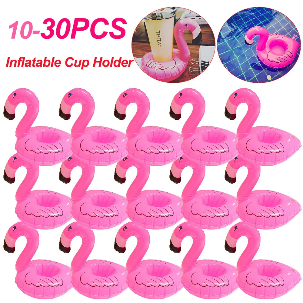 10-30PCS Inflatable Water Coaster Float Inflatable Drink Cup Holder Pvc Floating Drink Cup Holder Party Beach Inflatables Summer