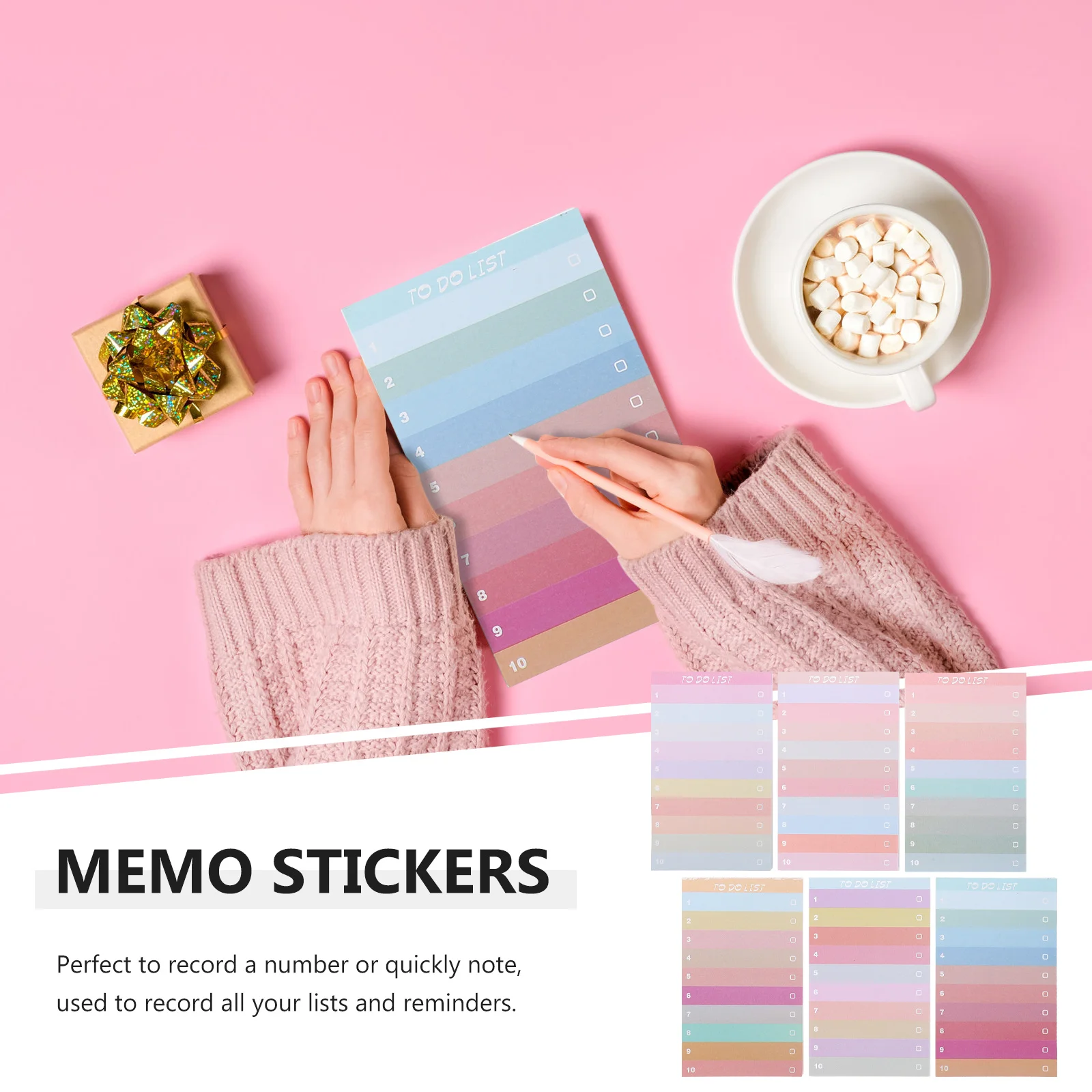 

6Pcs Memo Stickers Colorful Notepads Self Adhesive Notes for Students Teachers Office Daily Use Notepad Note Sticker