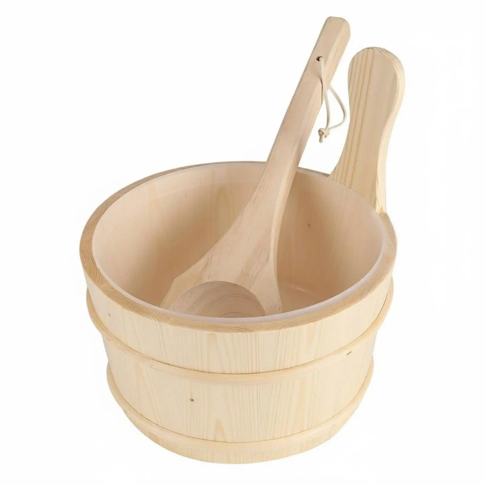 Sauna Pail and Ladle Set Sturdy Sauna Pail and Ladle Rustic Design