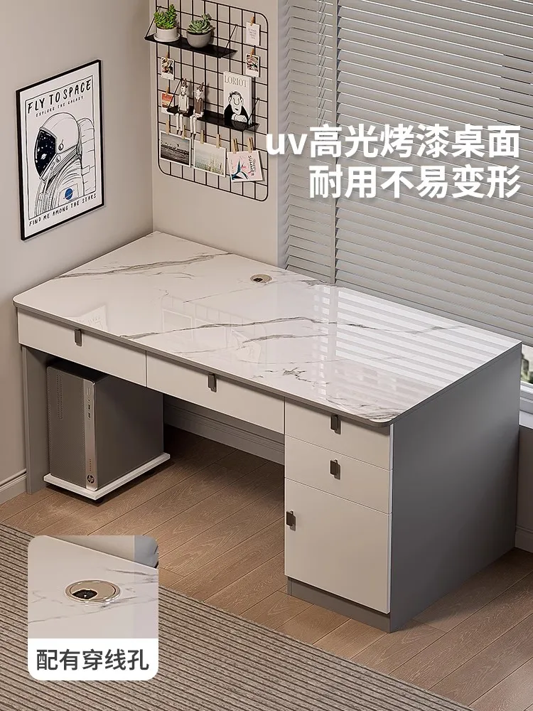 YJQ desk desktop bedroom with drawers light luxury desk student home writing study computer desk