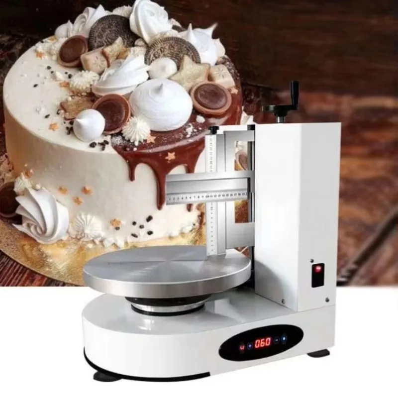 Automatic Cake Spreading Icing Machine for Birthday Cake Making Cream Cake Decorating Polishing Equipment Motor Core Component
