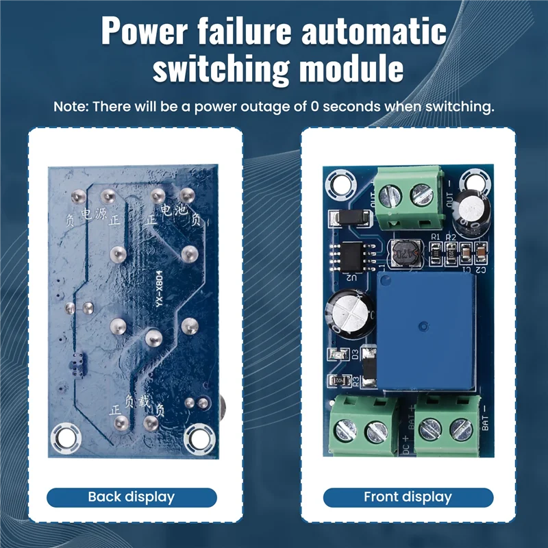 Well Made-2 Pack Battery Charging Protection Module Power Failure Automatic Switching Device Board Emergency Conversion Module