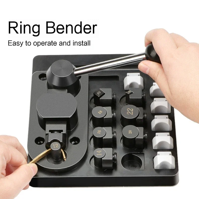 Ring Bender Bending Machine Kit Multi-Functional Metal Ring Bending Machine for Gold Silver and Copper Jewelry Making Tools