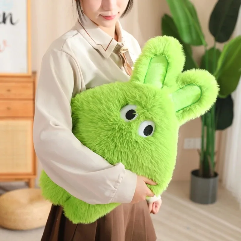 

55cm Kawaii Long Hair Radish Bunny Stuffed Animals Soft Green White Rabbit Plush Toys Babys Accompany Dolls for Girls Kids Gifts