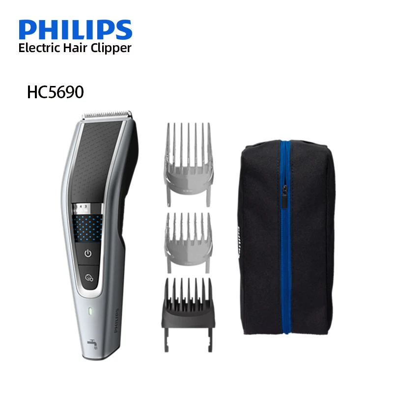 

Машинка для стрижки волос Philips серии 5000 HC5690, электрическая машинка для стрижки волос, моющаяся бытовая электрическая машинка для стрижки волос, 27 настроек длины