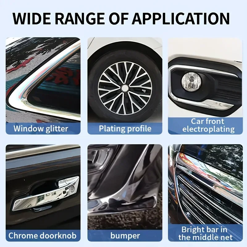 Universal chrome repair and polishing - Metallic luster refurbishment, car door handles, Windows and decorations - remove Ru