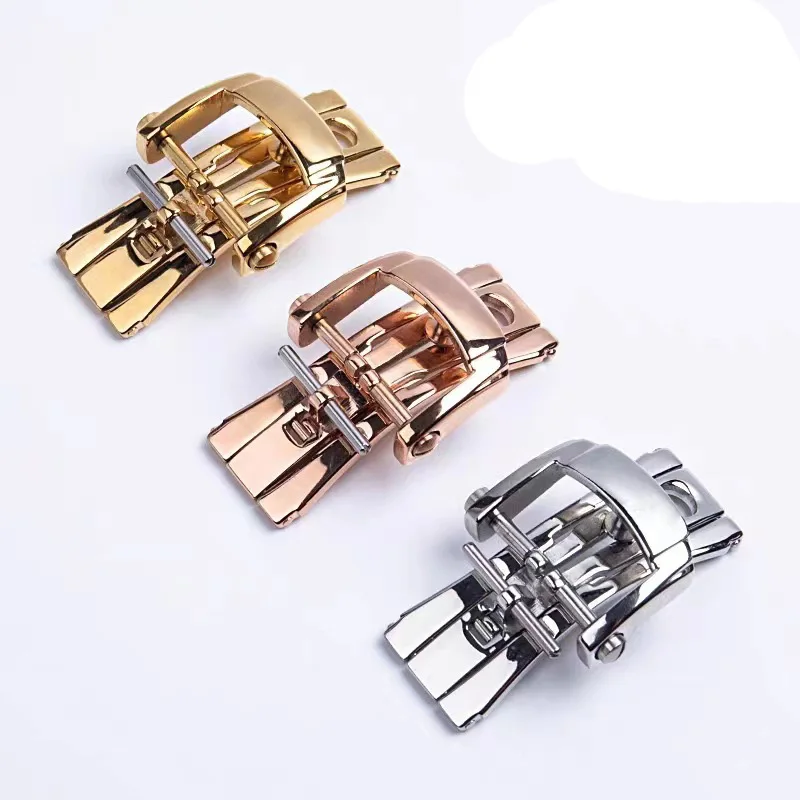 For Patek Philippe Watch Buckle Nautilus 5711/5712/5726/5980 Leather Rubber Strap PP Stainless Steel Folding Buckle Clasp 18mm