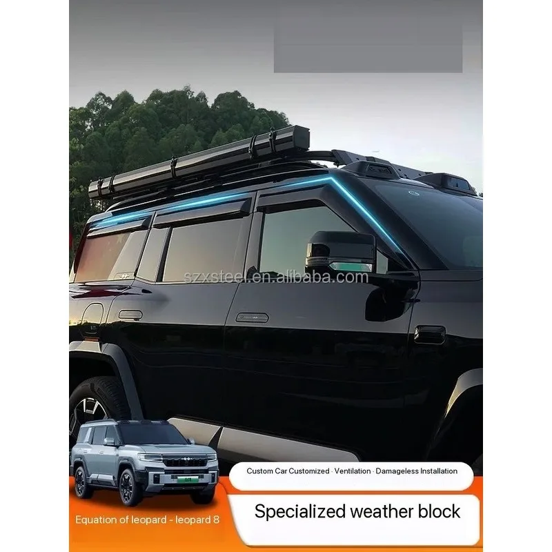 

For Byd Leopard 8 2025 Rain And Sun Gear Modification Accessories Rain Shield Special Car Leopard 8 Window Rain Gauge