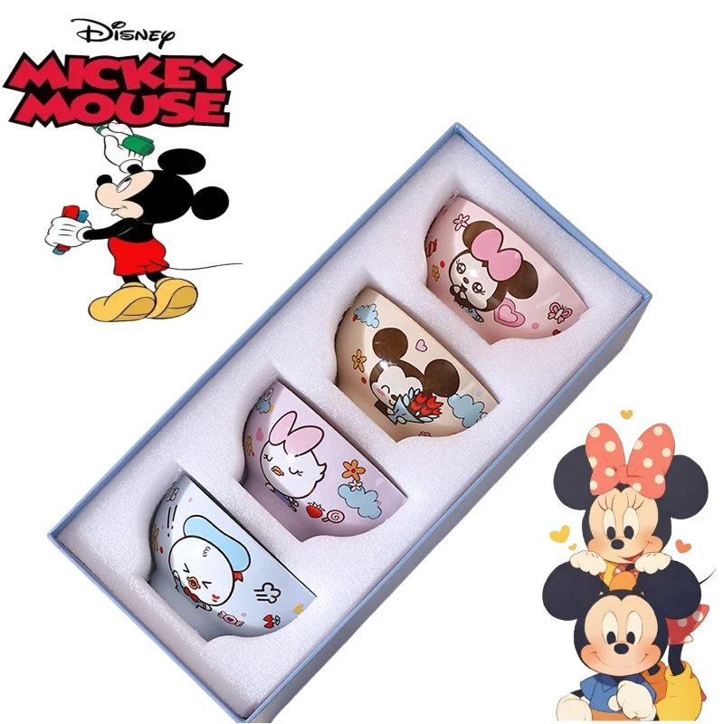 

Милая керамическая миска с изображением Микки Диснея, креативная кавайная кухонная детская миска для супа, набор безопасной посуды для микроволновой печи, подарок