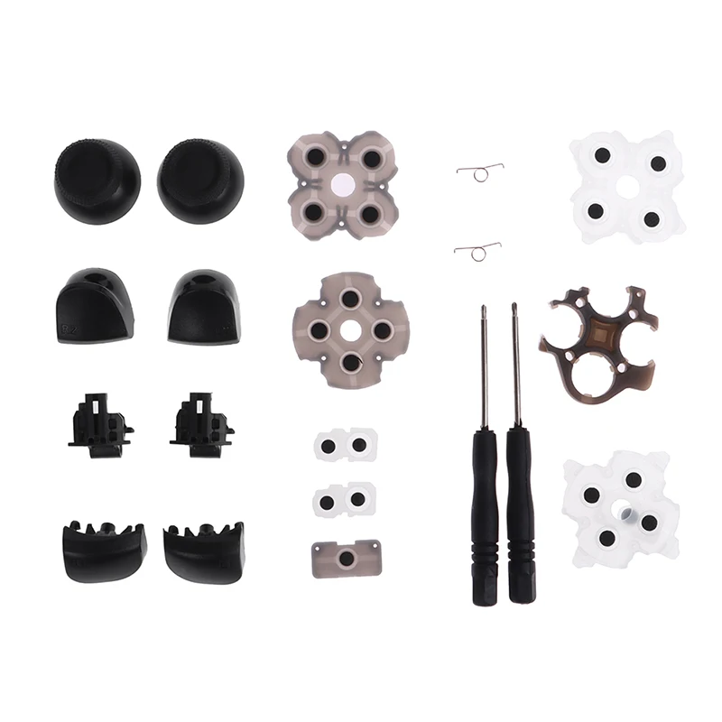 1Set  L1 R1 L2 R2 Trigger Buttons Analog Stick Conductive Rubber Repair For PS5 Controller Gamepad V1 V2