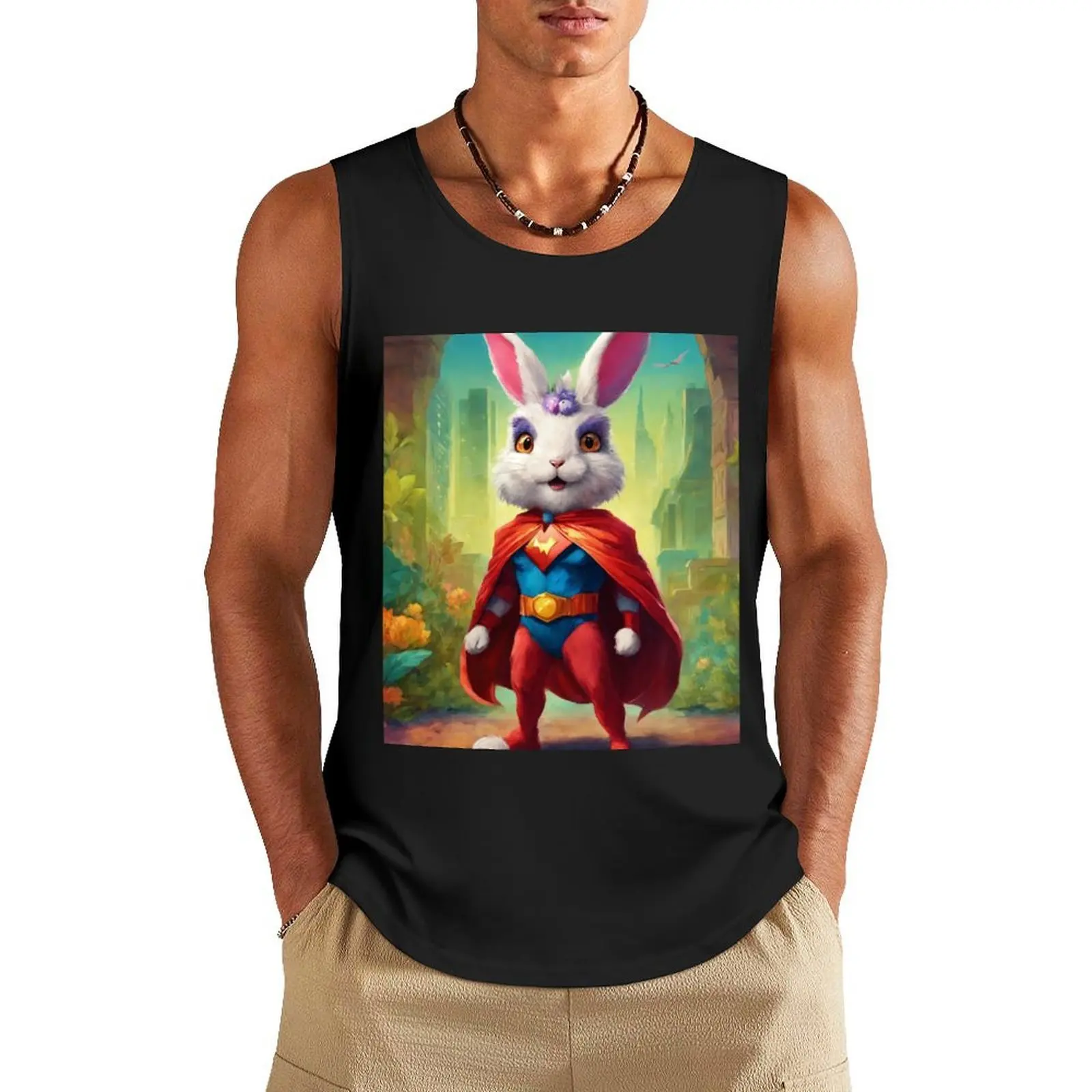 

Super Bunny Tank Top plain t-shirt clothing men bodybuilding t shirt