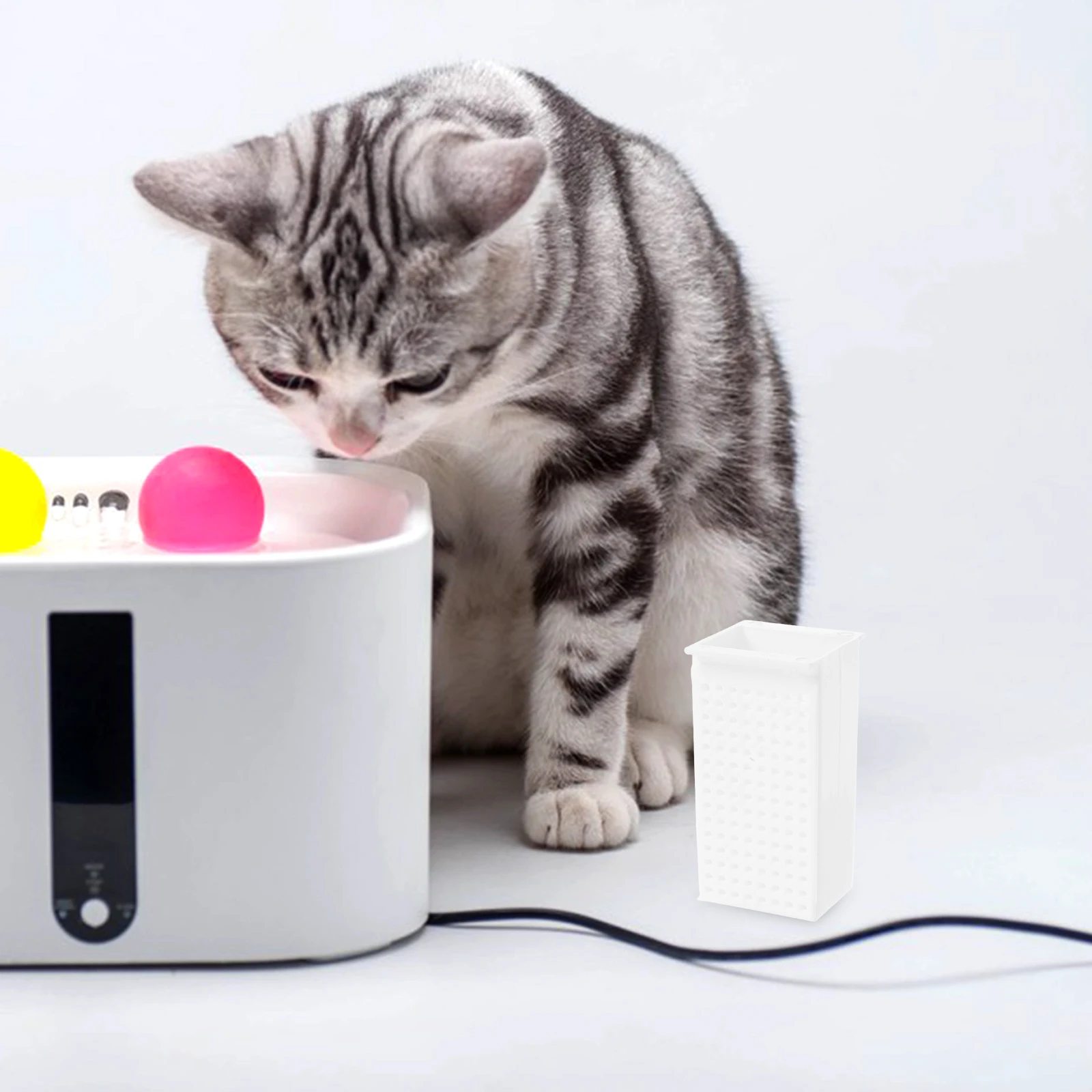 

1pcs Box Replacement For Cat Water Dispenser High Efficiency Filtration Odor Removal Easy Replace Wide Compatibility Drinking