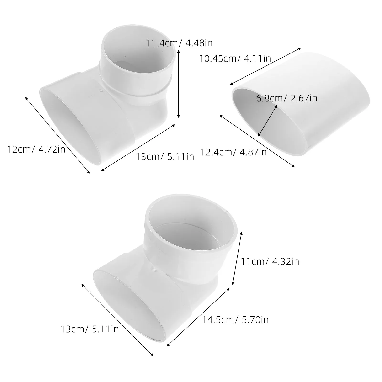 1Set Toilet Shifter PVC Flange Offset Adapter for Toilet Drainage Connector Flexible Installation Change Place Connector Repair