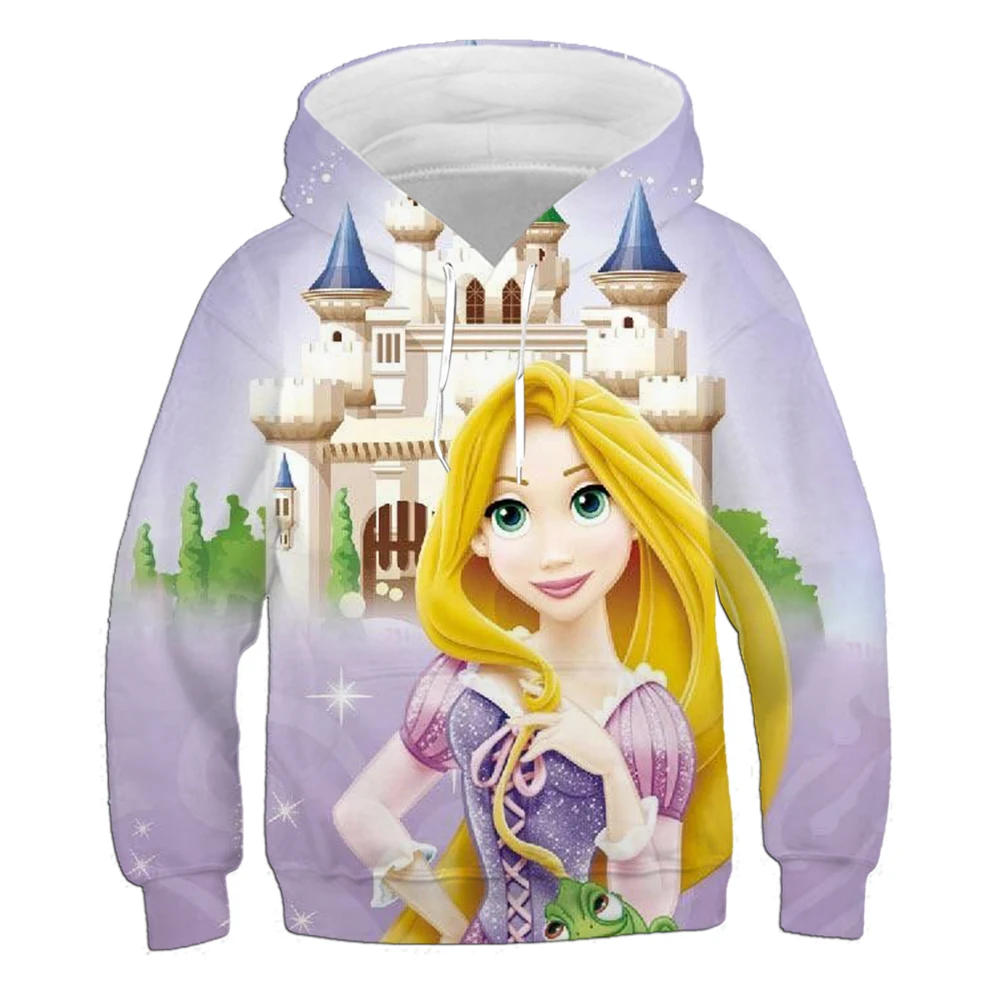 Autumn and winter hoodie girls children\'s Rapunzel print fashionable and comfortable long-sleeved cute sweet sweatshirt