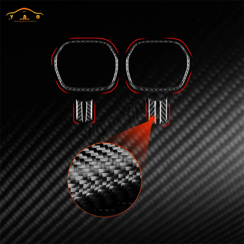 لوحة أداة منفذ الهواء ملصق من ألياف الكربون لـ Proton X50 Geely Coolary ملحقات الديكور الداخلي للسيارة #3