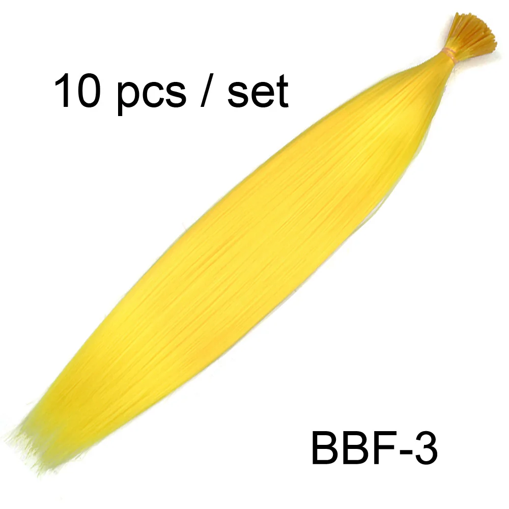 Colored Strands for Hair Feather Extension, 10 Pieces