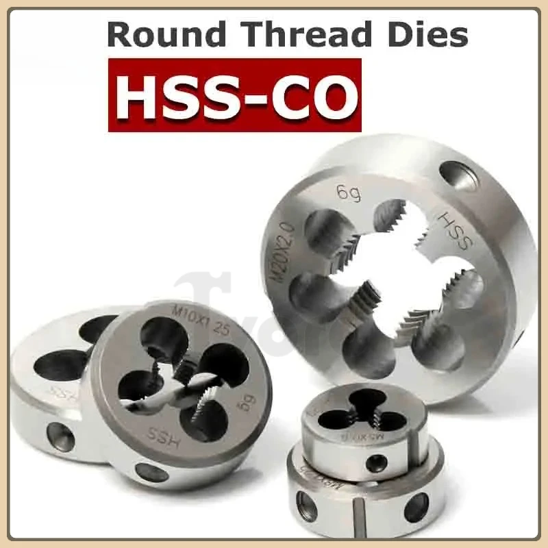 

HSS-CO M35 8% Thread Die Metric Round Dies Standard Teeth Cutting Tool Right Hand External Thread For Stainless Steel M2 ~ M42