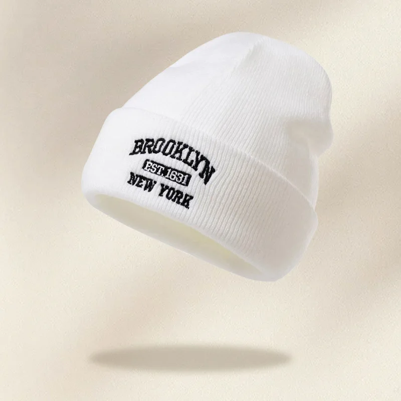 1pc Winter Warm Double Layer Knitted Beanie Hat,outdoor Windproof Unisex Plain Color Skull Caps,Suitable for Holiday,daily Wear view 6