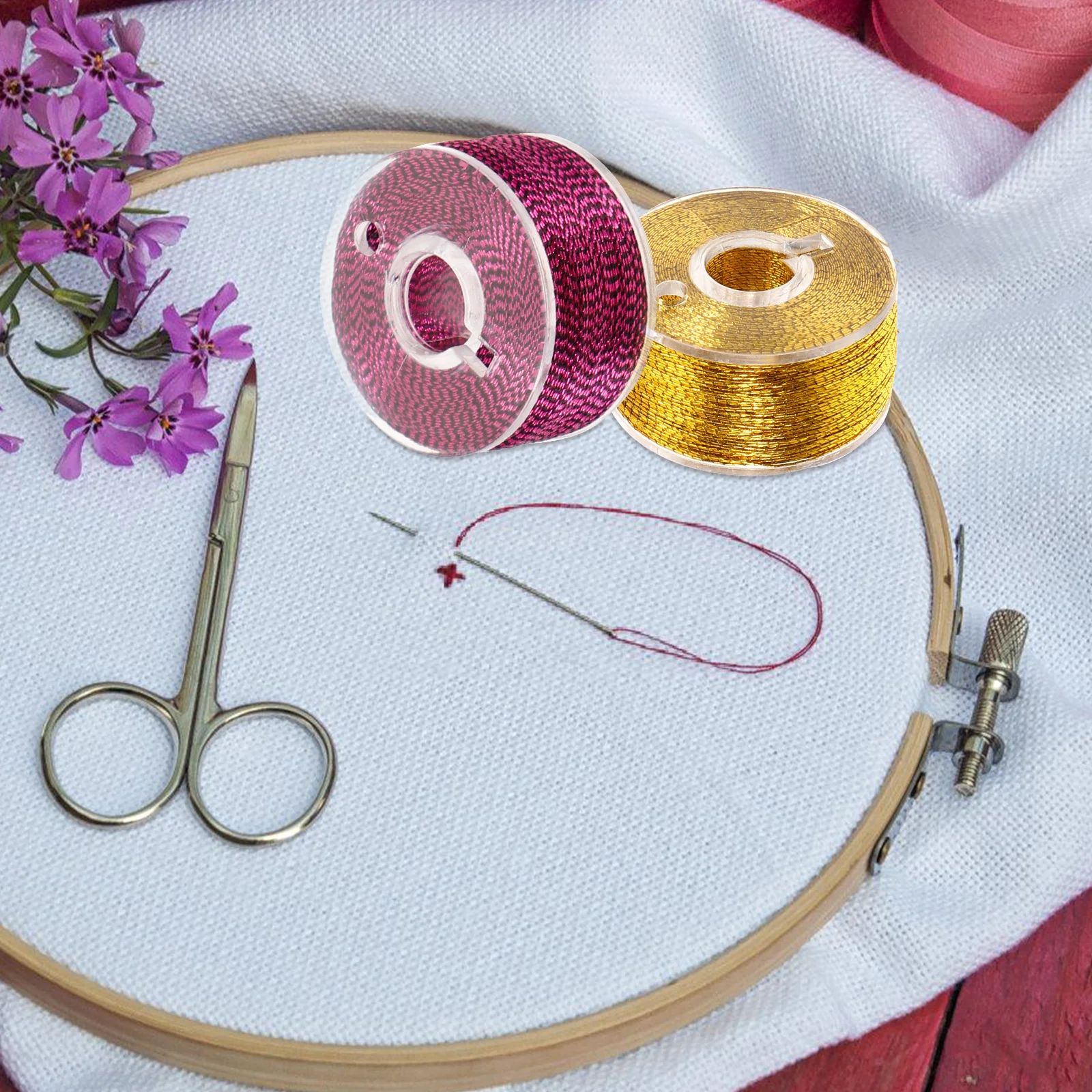 

1Set DIY Embroidery Thread Metallic Colorful Durable Sewing Floss for Crafts Cross Stitch Supply Metallic Embroidery Thread