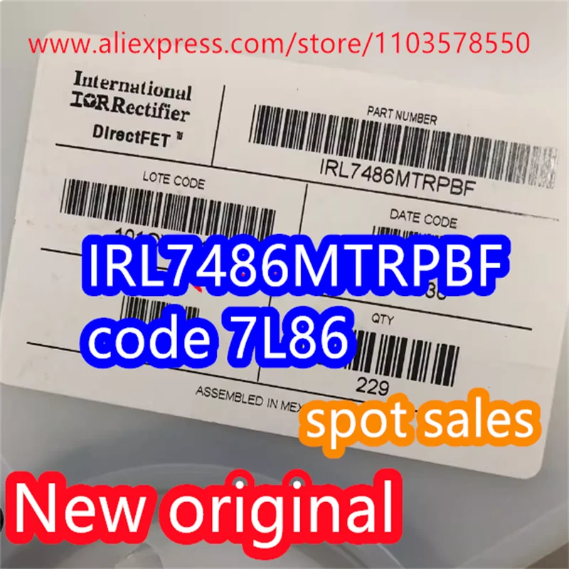 10PCS Brand new original IRL7486MTRPBF IRL7486 code 7L86 IRL7486MPBF IRL7486M IR7486 IR7L86 SMD N-channel MOS transistor 40V209A