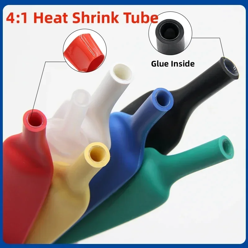 2/5Meter 4:1 Heat Shrink Tube Dia 4/6/8/12/16/20/24/32/36/40/52mm Clear Insulated Waterproof Shrinkable Casing Cabel Protect