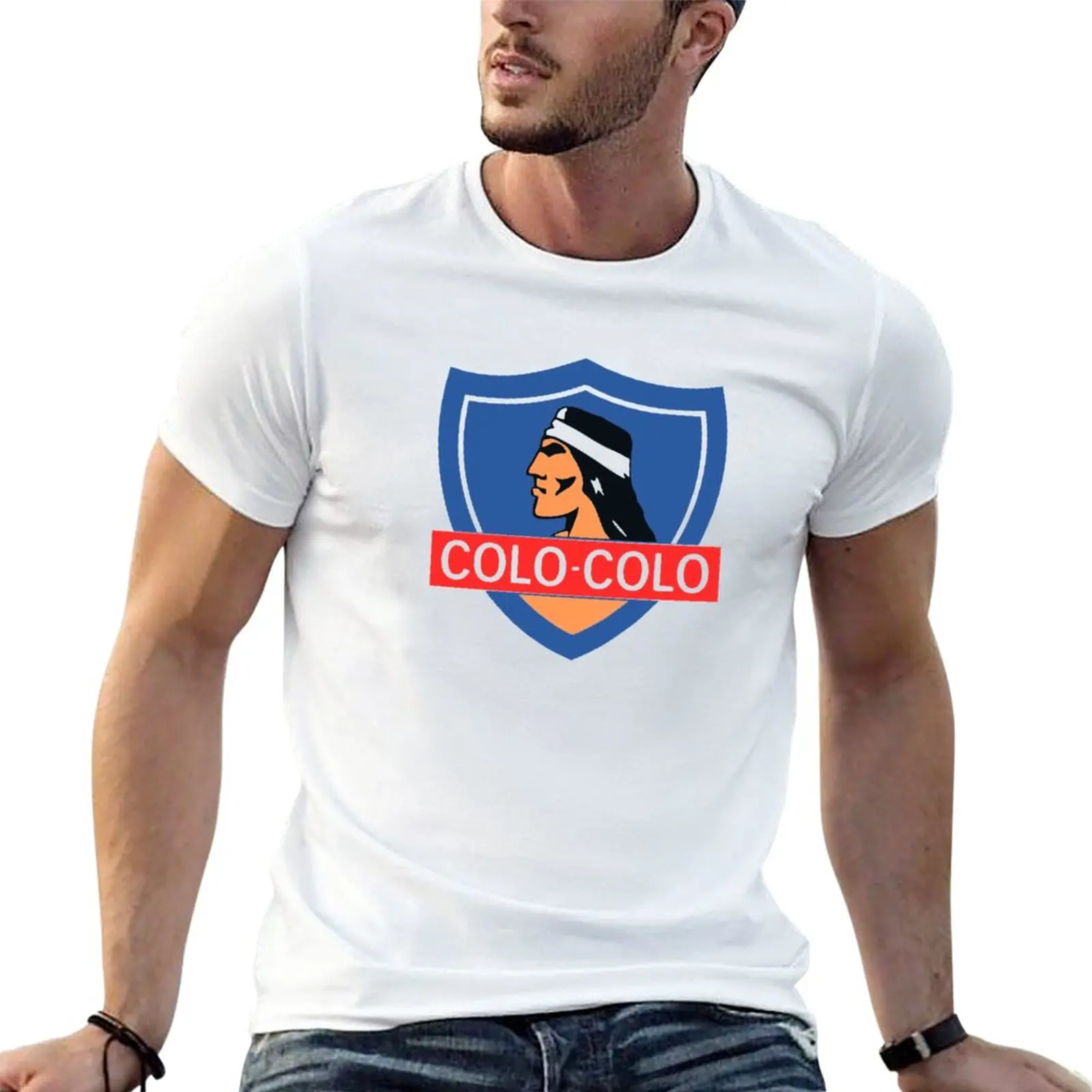 

New Colo-Colo logo T-Shirt heavyweight t shirts blank t shirts tops Short sleeve T-shirt men