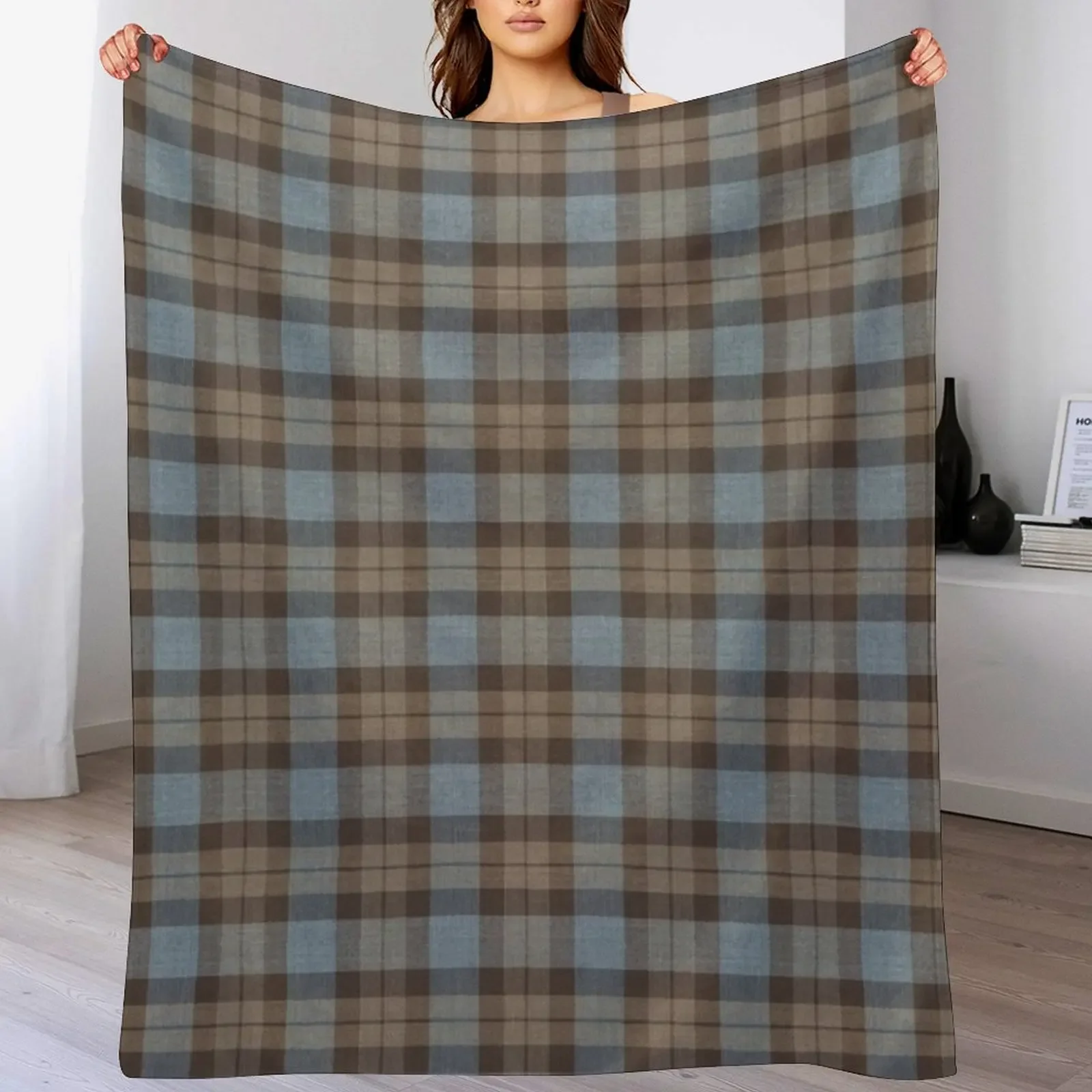 tartan Throw Blanket Summer Cool Breathable Blanket for Sleeping