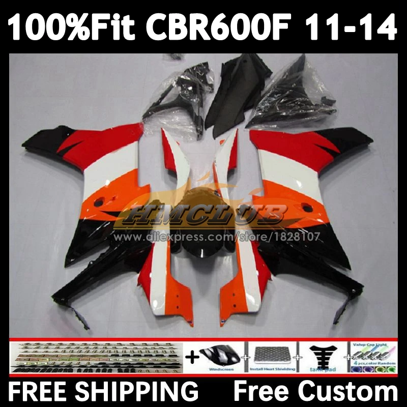 Repsol orange OEM Fairing For HONDA CBR 600 F 600F CBR600 F4i 54No.8 CBR600F 11 12 13 14 CBR600F4i 2011 2012 2013 2014 Injection