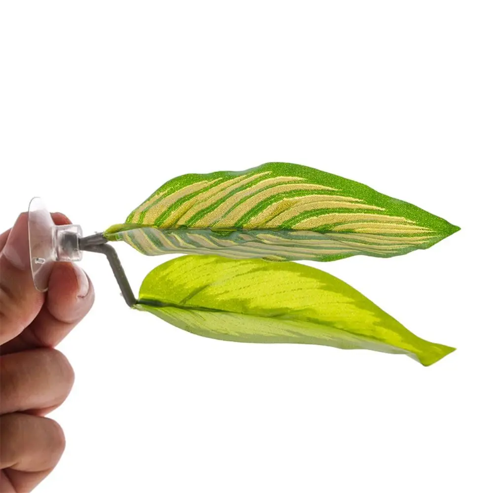 Aquariums Decor Plastic Betta Fish Rest Leaf Simulated Creative Aquarium Landscaping with Suction Cups Fish Spawning Leaf Props