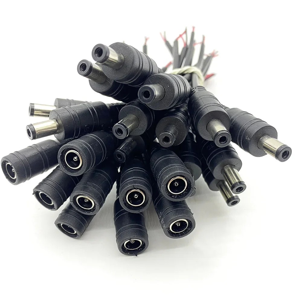 DC 12V Male Female Pigtails Power Cable 2.1mm*5.5mm 2Pin Connector Wire Power Plug Cord for CCTV Camera Router LED Strip Lights image 6