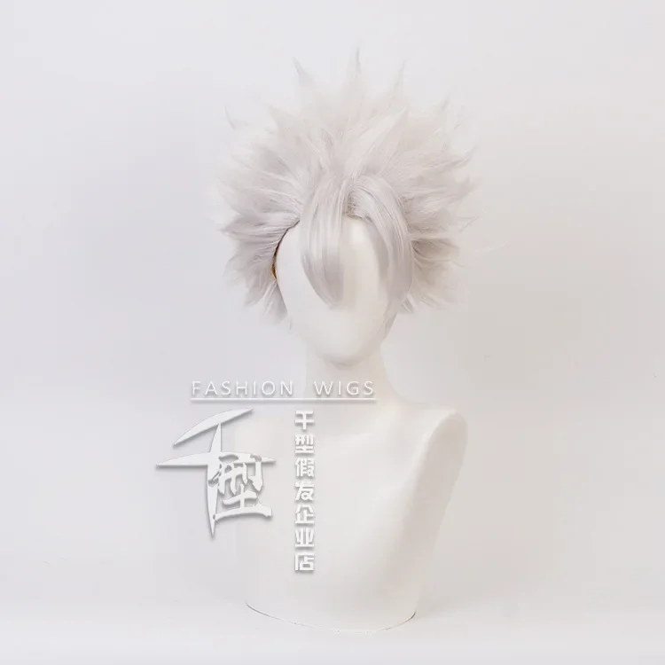 Anime japonês shinazugawa sanemi peruca cosplay unisex tira curta peruca sintética comic-con palco peruca vestir-se acessórios de fantasia