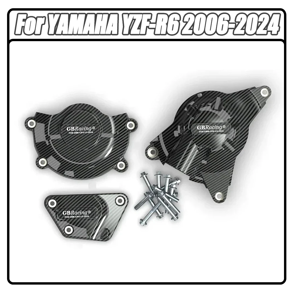 

GB Racing Engine Cover For YAMAHA YZF R6 2006~2023 Anti-fall and anti-collision trim engine clutch AC motor protection cover