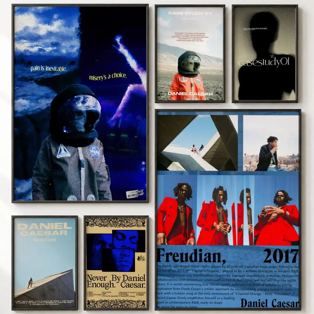 Singer Daniel Caesar Poster HD poster wall art self-stick no-residue for home cafe office great gift