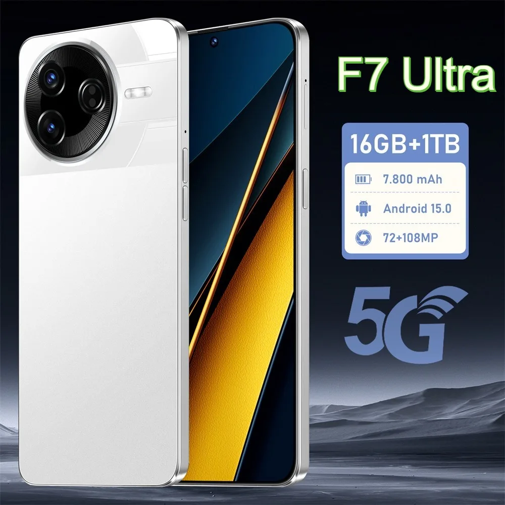 حافظة هاتف ذكي جديدة لبطارية F7 Ultra 7800mAh 7.3 بوصة الإصدار العالمي الأصلي 22 جيجابايت + 2 تيرا بايت سنابدراجون 8gen4 4G 5G بطاقة Sim المزدوجة #1