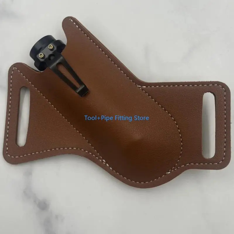 F92B PU Leather Folding Cutter Sheath Belt Pocket Tool Storage Case Outdoor Multitool Holder Waist Belt Bag Men Gift