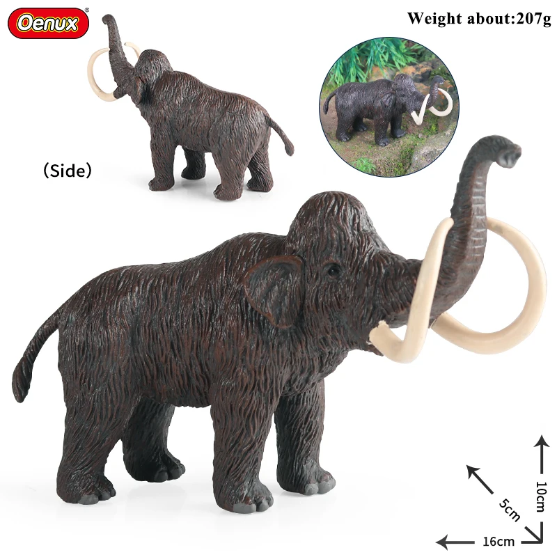 Oenux African Elephant Wild Animals Simulation Solid Big Mammoth Model Animals Figurines Action Figures Collection Kids Toy Gift